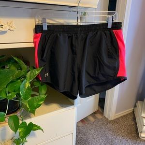 Under Armour charcoal Gray and Pink shorts